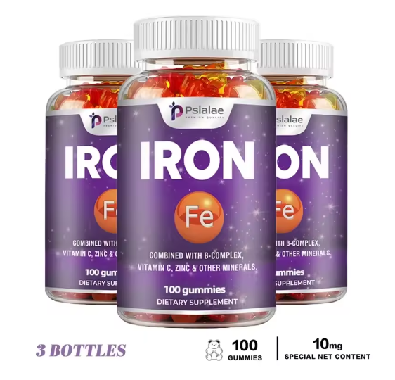 Iron Gummies - Supports Red Blood Cell Energy Levels, Promotes Blood Circulation, and Enhances Immunity