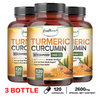 Curcumin Capsules, Natural Joint Support with Black Pepper - Relieve Joint Pain