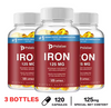 Pslalae Iron Supplement 125 Mg - Promotes Red Blood Cell Formation, Metabolism
