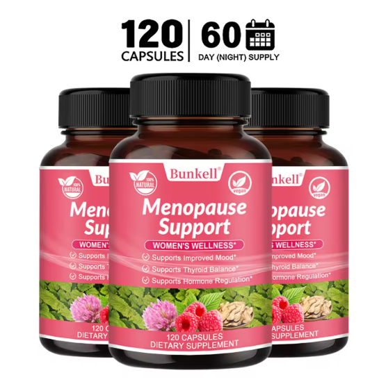 Menopause Support Supplements for Women Can Relieve Hot Flashes, Night Sweats, Mood Swings, Low Energy and More.