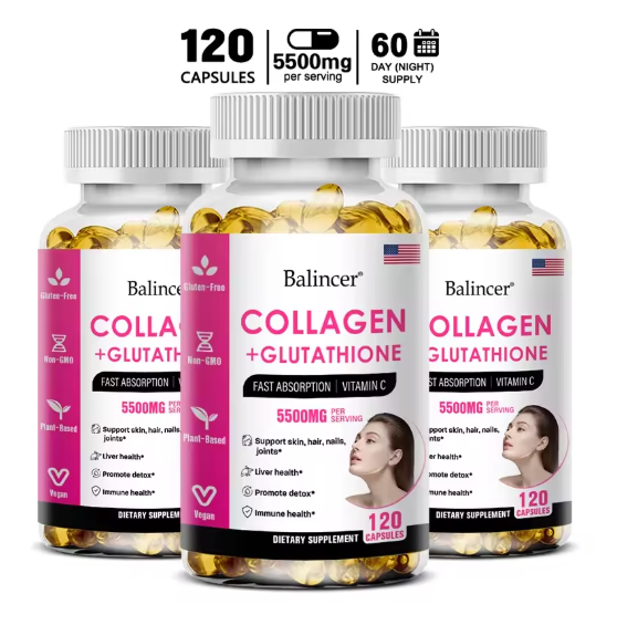 Glutathione Collagen Supplement, Antioxidant Whitening Capsules, Skin Health Deep Nourishment Skin