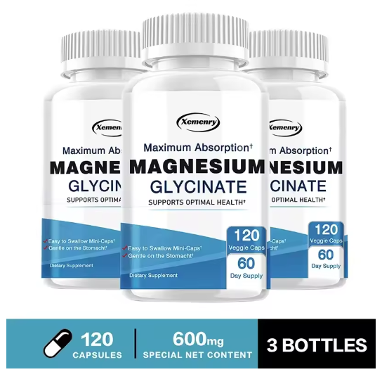 Magnesium Glycinate - Improve Cardiovascular Health, Reduce Stress, and Promote Healthy Sleep, Muscle Growth