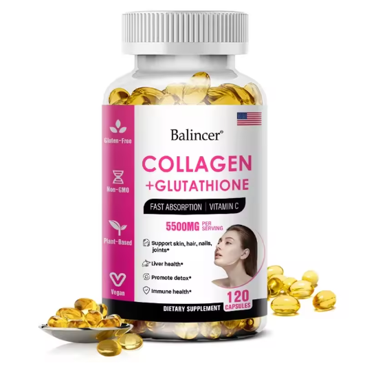 Glutathione Collagen Supplement, Antioxidant Whitening Capsules, Skin Health Deep Nourishment Skin