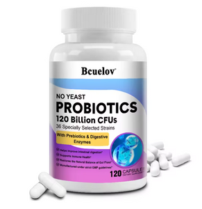 120 Billion Probiotics Contain Prebiotics and Digestive Enzymes To Improve Intestinal Digestion and Support Immune Health