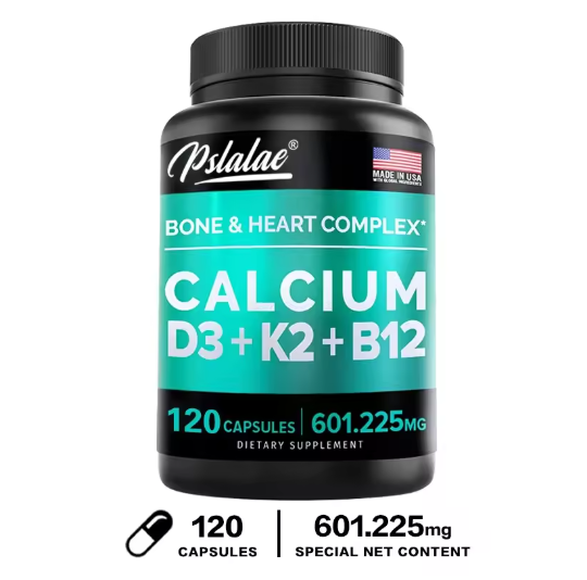 4-in-1 Calcium Supplement for Women and Men Bone and Heart Complex with Vitamin D3 K2, Calcium Supplement + Vitamin Calcium