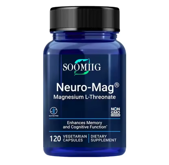 Magnesium Threonate 2000 Mg Capsules, High Absorption Rate, Support Brain Memory and Cognitive Supplement, Relieve Stress