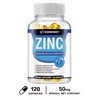 Zinc Capsules Support The Body's Immune Defense 120 Vegan Capsules Non-GMO, Gluten-Free