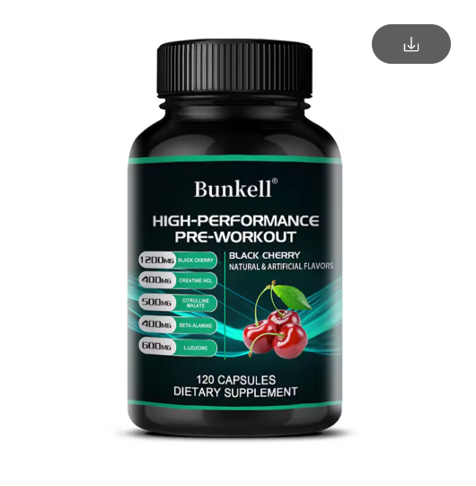 Bunkell Pre-Workout Supplement - Amino Acids, Creatine HCI, Citrulline Malate, Beta-Alanine To Improve Athletic Performance
