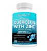 Quercetin Zinc 120 Veggie Capsules - Zinc Supplement for Antioxidant Respiratory Health Immune Support for Men and Women