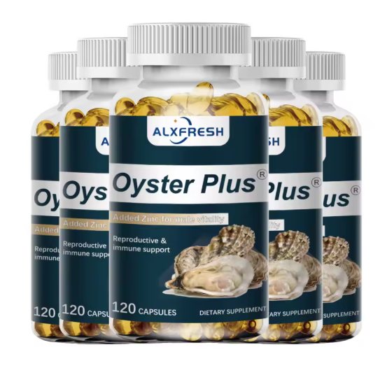 Alxfresh Oyster with Zinc Capsules for Natural Energy, Strenth, Immune System Support Male Health Nutrition Supplement Non-GMO