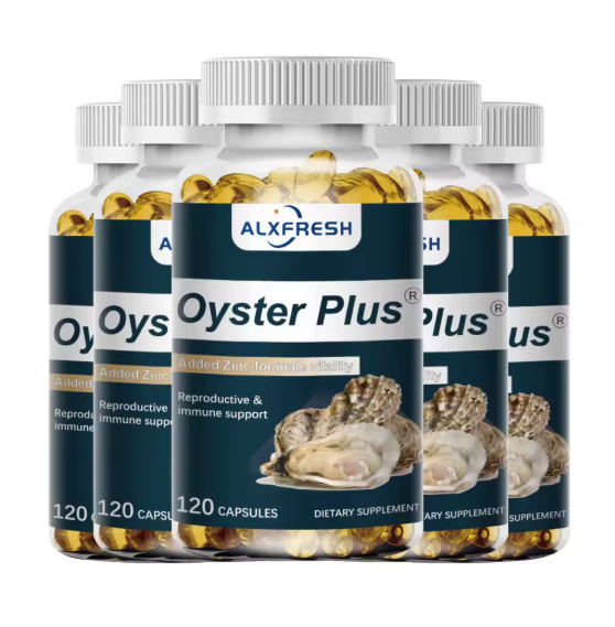 Alxfresh Oyster Plus Zinc for Natural Energy, Immune, Nerve System Supports Nutrients Supplement Highly Concentrated Capsules