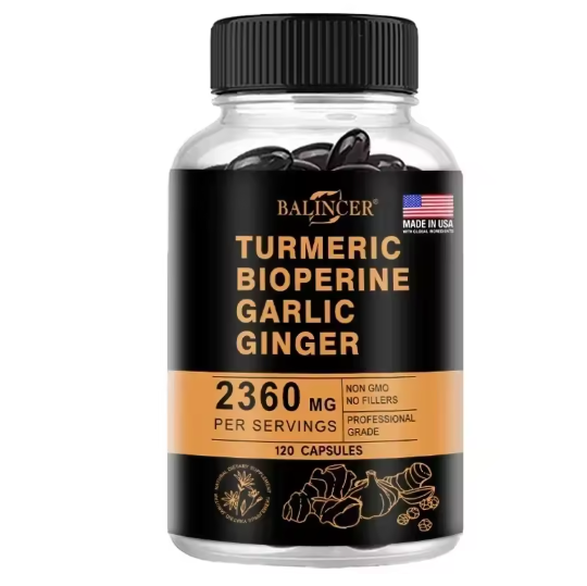 Turmeric 2360 Mg with Garlic Curcumin Black Pepper for Better Absorption, Joint Flexibility, Digestion, 120 Veggie Capsules