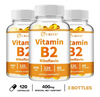 Vitamin B2 Capsules 400mg - Energy, Skin, Nervous System Support - Gluten-Free, Non-GMO