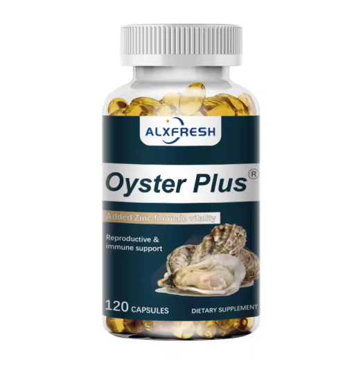 Alxfresh Oyster with Zinc Capsules for Natural Energy, Strenth, Immune System Support Male Health Nutrition Supplement Non-GMO