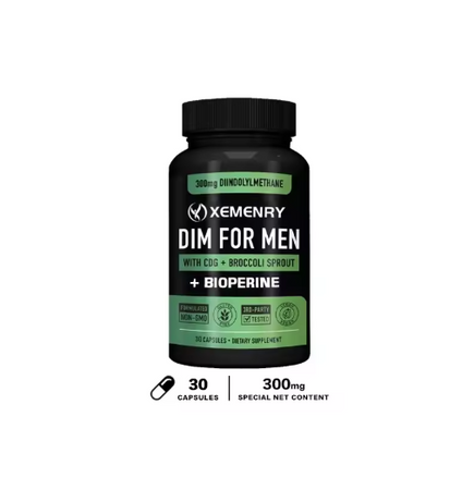 DIM FOR MEN CDG + Broccoli Sprouts + BIOPERINE - Fitness Supplement for Muscle Growth