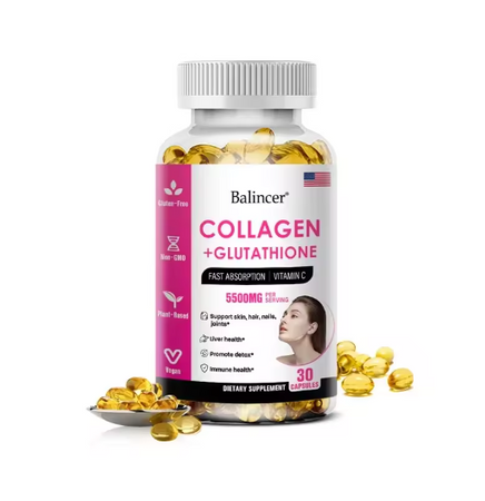 Glutathione Collagen Supplement, Antioxidant Whitening Capsules, Skin Health Deep Nourishment Skin