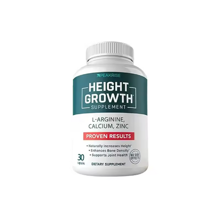 Natural Height Growth Maximizer for Kids, Teens and Adults Zinc and Calcium Increase Peak Height Supplement Bone Strength