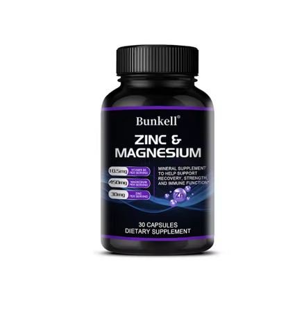 Zinc & Magnesium Supplement - Zinc, Magnesium & Vitamin B6, Black Pepper for High Absorption, Strength Immunity Vegetarian