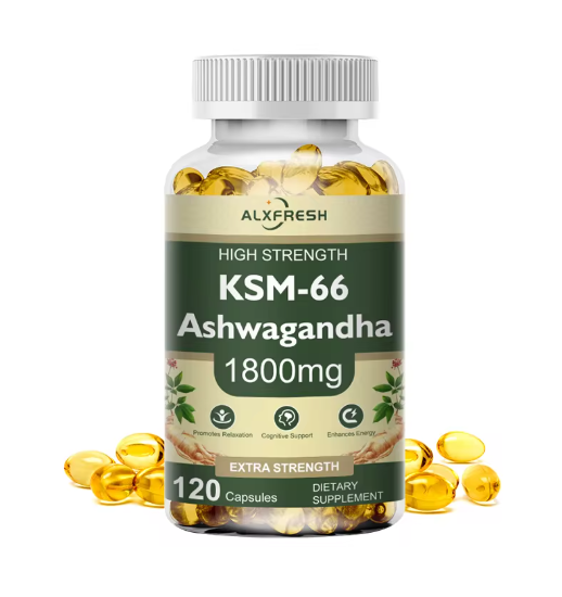 KSM-66 Organic Ashwagandha Capsules with Zinc | Non-GMO, Vegan | Premium Formula Health Supplement