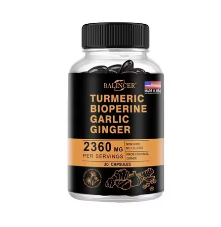 Turmeric 2360 Mg with Garlic Curcumin Black Pepper for Better Absorption, Joint Flexibility, Digestion, 120 Veggie Capsules