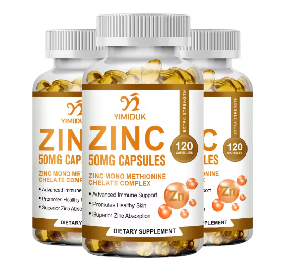 Zinc Capsules Support The Body's Immune Defense, Ultra Absorbable, Non-GMO, Gluten-Free, 120 Vegetarian Capsules