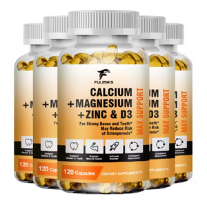 Calcium Magnesium Zinc + D3 Vitamin Nutritional Supplement - Supports Bone Density & Muscle Health - Immune Support