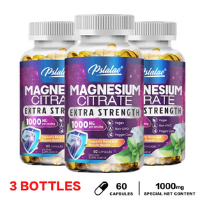 High Absorption Magnesium Citrate Capsules 1000 Mg - for Muscle, Nerve, Bone and Heart Health