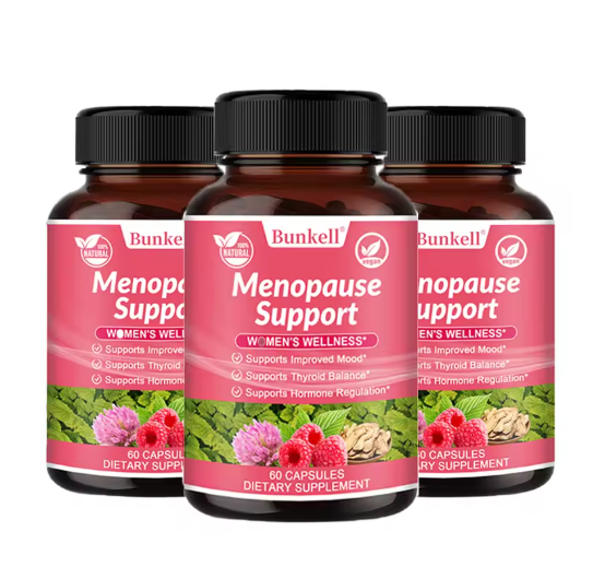 Menopause Support Supplements for Women Can Relieve Hot Flashes, Night Sweats, Mood Swings, Low Energy and More.