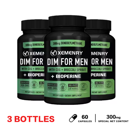 DIM FOR MEN CDG + Broccoli Sprouts + BIOPERINE - Fitness Supplement for Muscle Growth