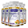 Alxfresh Vitamin C 1000mg with Zinc 20mg | Vitamin Dietery Supplement | Non-GMO & Gluten Free Vegan | for Immune Support Caps