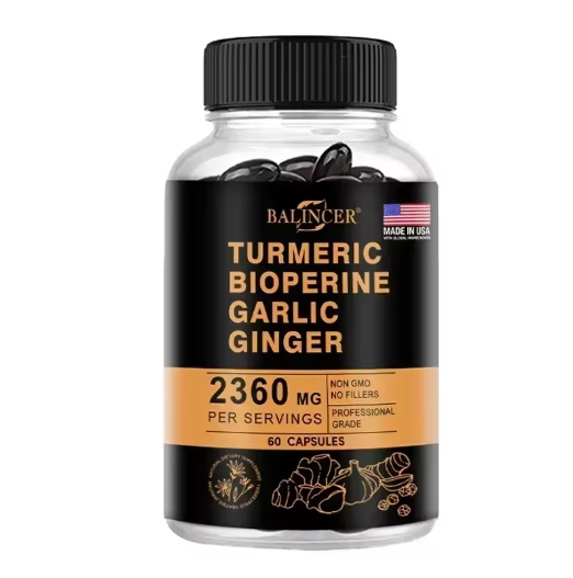 Turmeric 2360 Mg with Garlic Curcumin Black Pepper for Better Absorption, Joint Flexibility, Digestion, 120 Veggie Capsules