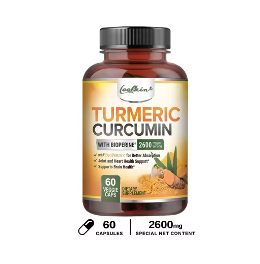 Curcumin Capsules, Natural Joint Support with Black Pepper - Relieve Joint Pain