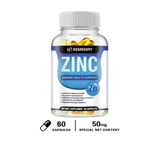 Zinc Capsules Support The Body's Immune Defense 120 Vegan Capsules Non-GMO, Gluten-Free