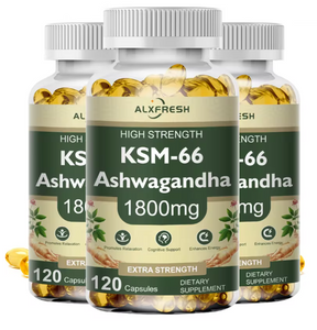 KSM-66 Organic Ashwagandha Capsules with Zinc | Non-GMO, Vegan | Premium Formula Health Supplement