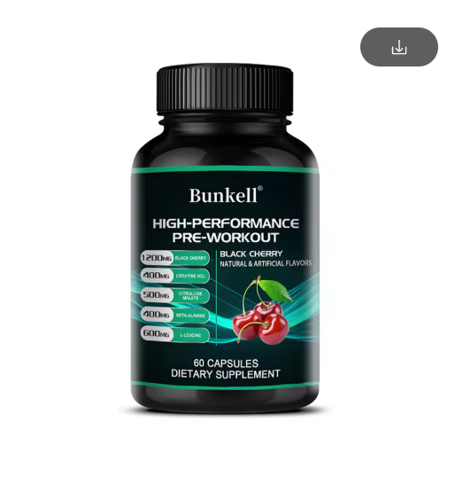 Bunkell Pre-Workout Supplement - Amino Acids, Creatine HCI, Citrulline Malate, Beta-Alanine To Improve Athletic Performance