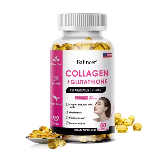 Glutathione Collagen Supplement, Antioxidant Whitening Capsules, Skin Health Deep Nourishment Skin