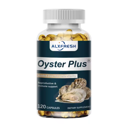 Alxfresh Oyster Plus Zinc for Natural Energy, Immune, Nerve System Supports Nutrients Supplement Highly Concentrated Capsules