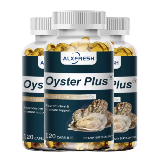 Alxfresh Oyster with Zinc Capsules for Natural Energy, Strenth, Immune System Support Male Health Nutrition Supplement Non-GMO