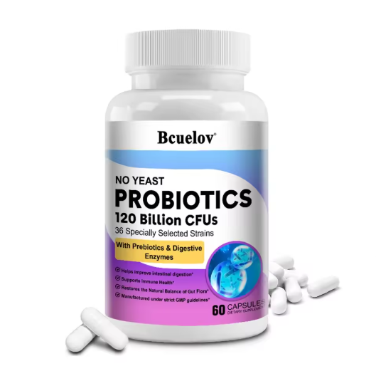 120 Billion Probiotics Contain Prebiotics and Digestive Enzymes To Improve Intestinal Digestion and Support Immune Health