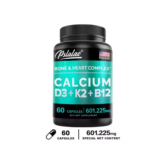 4-in-1 Calcium Supplement for Women and Men Bone and Heart Complex with Vitamin D3 K2, Calcium Supplement + Vitamin Calcium