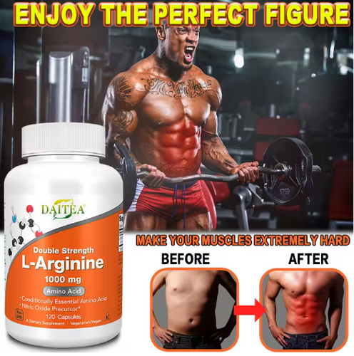 Daitea Arginine Supplement - Promotes Muscle Growth, Enhances Memory & Immunity, Antioxidant, Improves Liver Function