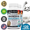 Magnesium Bisglycinate 400 Mg - 120 Vegetarian Capsules - Supports Muscle, Joint and Heart Health