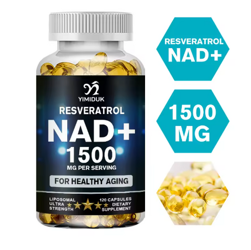 Yimiduk NAD Supplements, Supplements with Resveratrol + Vitamin B3, Nad Plus Boost Supplements - Supports Cellular Health