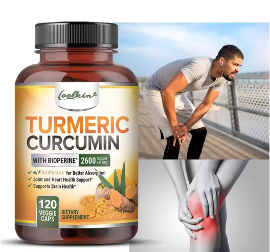 Curcumin Capsules, Natural Joint Support with Black Pepper - Relieve Joint Pain