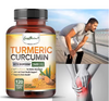 Curcumin Capsules, Natural Joint Support with Black Pepper - Relieve Joint Pain