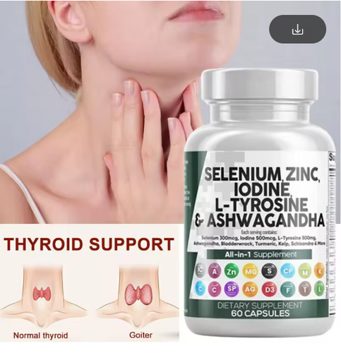 Thyroid Support Supplement for Men and Women - Promotes Thyroid Health and Metabolism - With Iodine, Zinc and Selenium