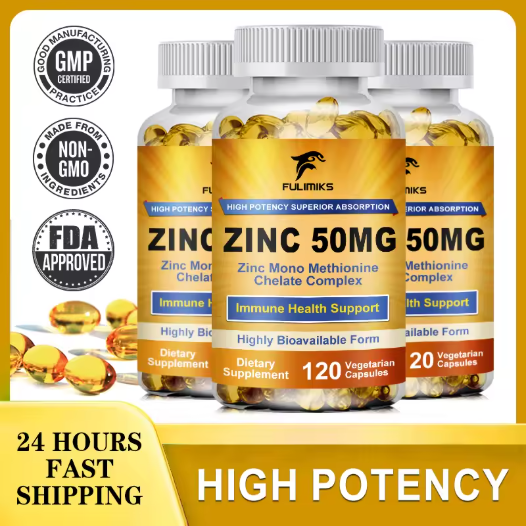 Zinc Capsules, Ultra Absorbable, Non-GMO, Gluten Free, 120 Vegetarian Capsules