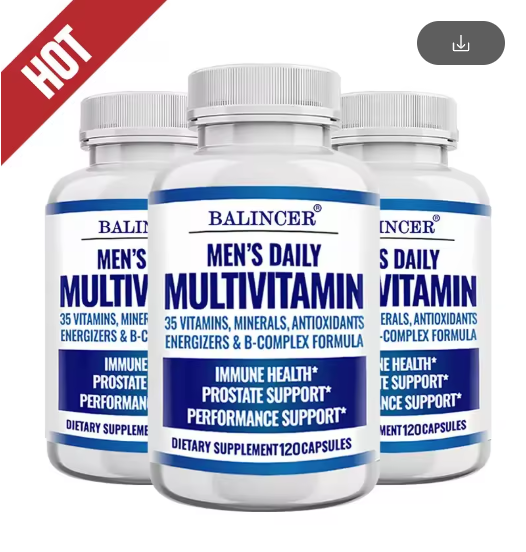 Multivitamin Supplement for Men – Provides Cognitive Brain Health, Energy and Stamina, and Muscle Mass
