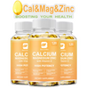 BEWORTHS Calcium Magnesium Zinc Capsule Vitamin D3 Support Immune ,Bone,Teeth, Nervous System & Muscle Health Non-GMO,Vega