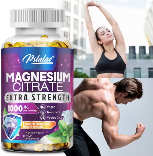 High Absorption Magnesium Citrate Capsules 1000 Mg - for Muscle, Nerve, Bone and Heart Health